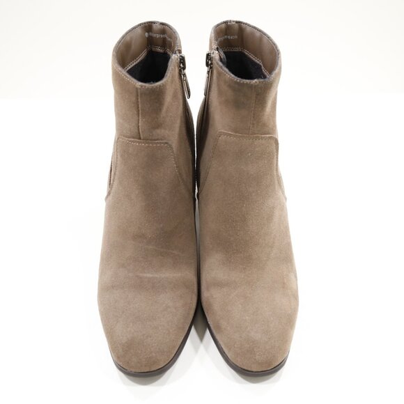 Blondo Sondra Brown Suede Leather 2.5" Block Heel Waterproof Booties - 8.5 - Picture 6 of 7